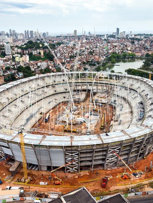 Obras de construção da Fonte Nova (Foto: Divulgação/Nilton Souza)