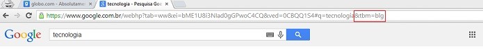 Inclua o termo requerido ao final da URL (Reprodução/Taysa Coelho)
