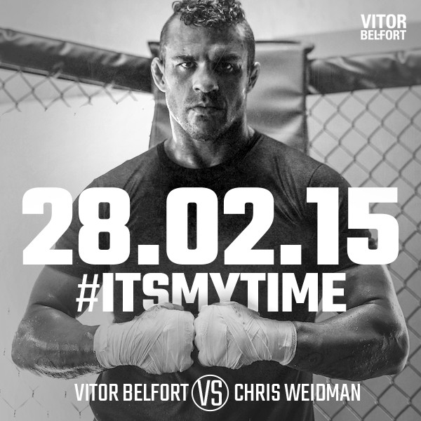 Vitor Belfort x Chris Weidman, MMA, UFC (Foto: Twitter)