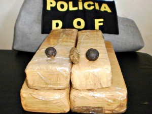 Droga foi apreendida e encaminhada a Polícia Civil. (Foto: Divulgação / DOF) Droga foi apreendida e encaminhada a Polícia Civil. (Foto: Divulgação / DOF)