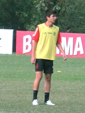 Mattheus no treino do Flamengo  (Foto: Rafael Cavalieri / Globoesporte.com)