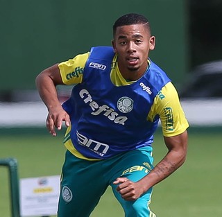 Gabriel Jesus Palmeiras treino (Foto: Cesar Greco/Ag Palmeiras/Divulgação)