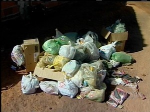 Lixo não é recolhido há mais de 30 dias. (Foto: Reprodução/TV Anhanguera TO)