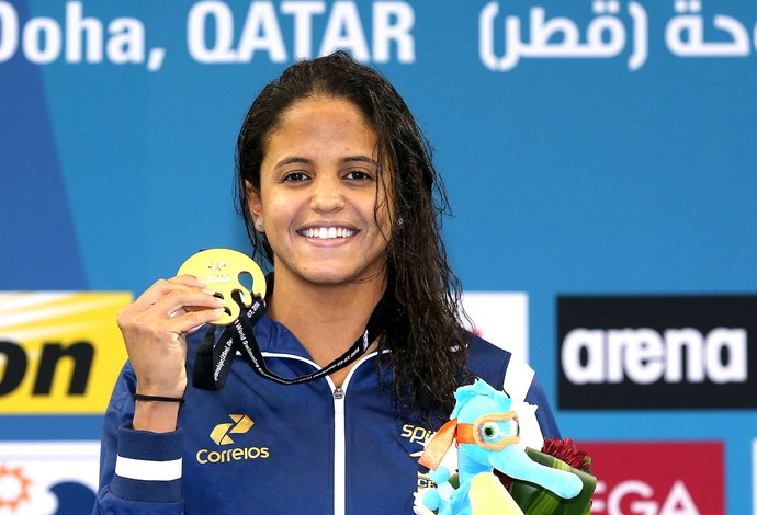 Etiene Medeiros, Ouro Mundial de Natação Doha (Foto: Satiro Sodré / SSpress)