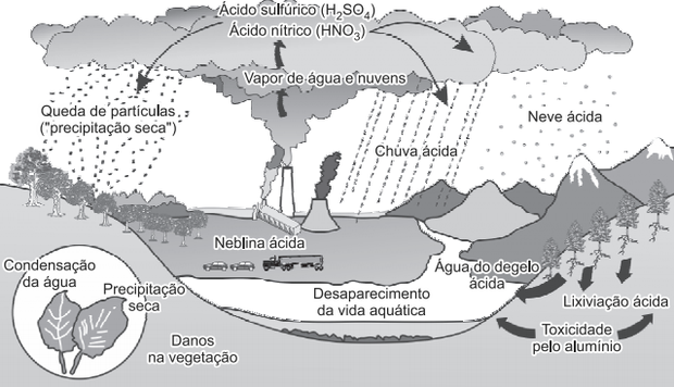 Ciclo da água e chuva ácida Enem-2013-3