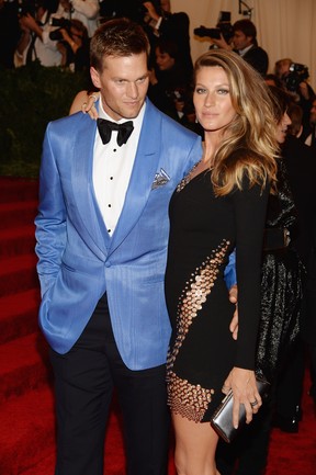 Tom Brady e Gisele Bündchen no baile do MET (Foto: AFP) Tom Brady e Gisele Bündchen no baile do MET (Foto: AFP)