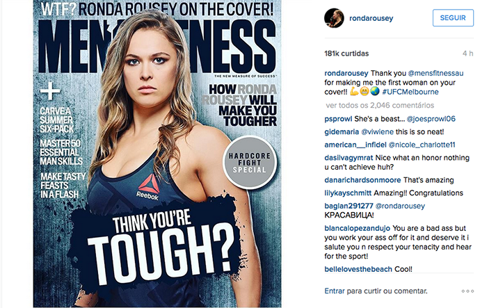 Ronda Rousey capa Men's Fitness Austrália