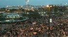 SC: protesto toma Centro de Florianópolis (Reprodução)