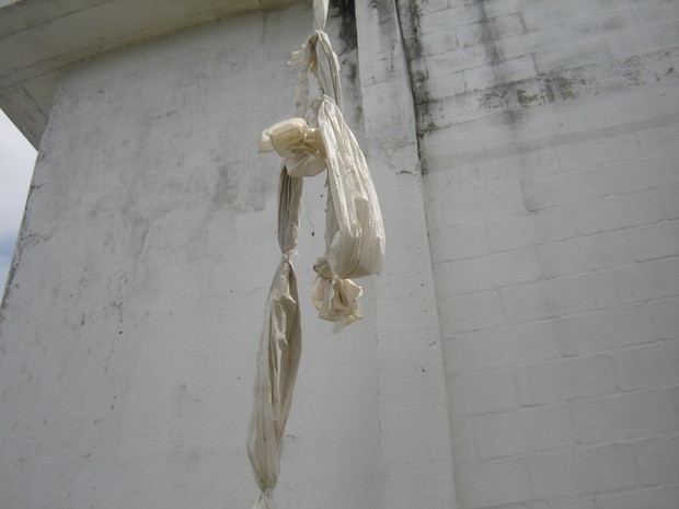 Corda feita por lençóis foi usada por menores internos do Educandário Santo Expedito (Foto: Divulgação/ Seap)