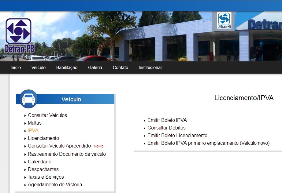 Veja no Detran PB como consultar IPVA multas licenciamento e situação