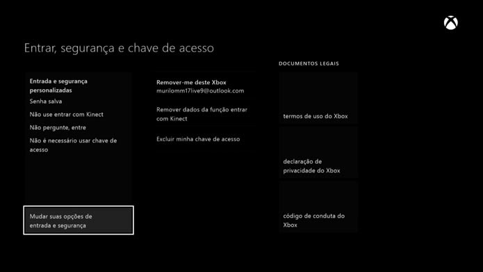 Xbox One: como configurar uma senha de segurança no console (Foto: Reprodução/Murilo Molina)