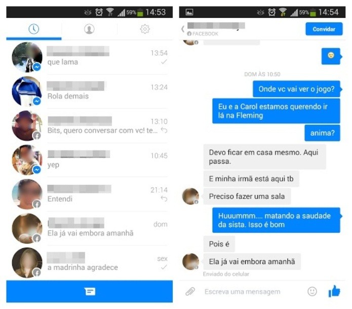 O Facebook Messenger permite o envio de mensagens gratuitamente (Foto: Reprodução/Lívia Dâmaso) (Foto: O Facebook Messenger permite o envio de mensagens gratuitamente (Foto: Reprodução/Lívia Dâmaso))
