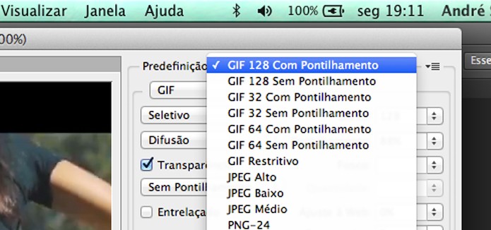 Escolha o tipo de Gif (Foto: Reprodução/André Sugai ) Escolha o tipo de Gif (Foto: Reprodução/André Sugai )