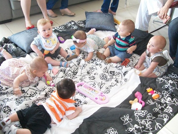 Bebês estão sempre junto no encontro das mães (Foto: Arquivo Pessoal)