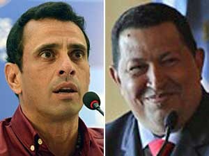 Henrique Capriles e Hugo Chávez (Foto: Juan Barreto / AFP e Fabio Rodrigues Pozzebom / ABr)