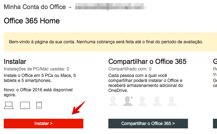 Baixando o Office 2016 (Foto: Reprodução/Helito Bijora)