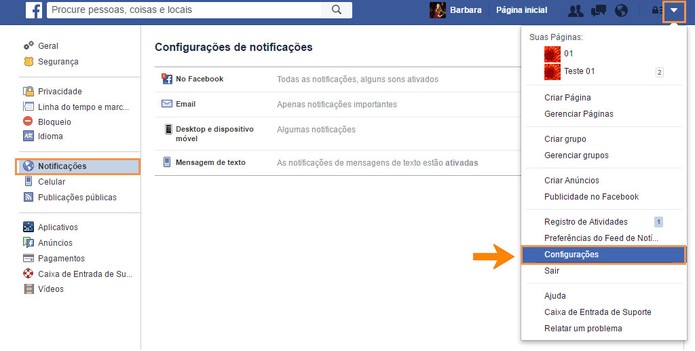 Acesse as configurações de notificações no Facebook (Foto: Reprodução/Barbara Mannara) (Foto: Acesse as configurações de notificações no Facebook (Foto: Reprodução/Barbara Mannara)) Acesse as configurações de notificações no Facebook (Foto: Reprodução/Barbara Mannara) (Foto: Acesse as configurações de notificações no Facebook (Foto: Reprodução/Barbara Mannara))