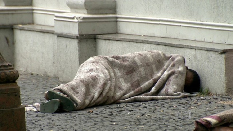 Morador de rua (Foto: Reprodução/Bom Dia SP)