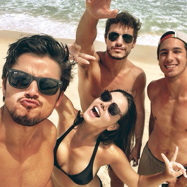 Rodrigo Simas, Giovanna, Ycaro e Gabriel (Foto: Reprodução)