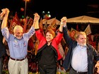 Com Lula, campanha de Dilma promove comício em Salvador