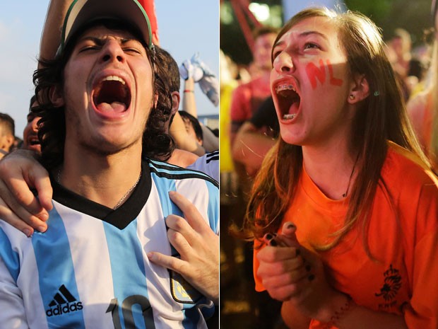 Torcida de Argentina e Holanda vão ser fundamentais no apoio ao time nesta quarta-feira (Foto: AP)