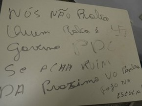 Escola E Furtada E Bandidos Deixam Frases De Apoio A Faccao Criminosa Rondonia G1