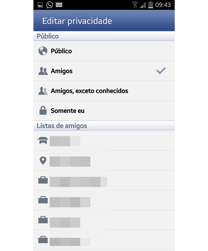 Editar no celular a privacidade das fotos do Instagram no Facebook (Foto: Reprodução/Carolina Ribeiro)