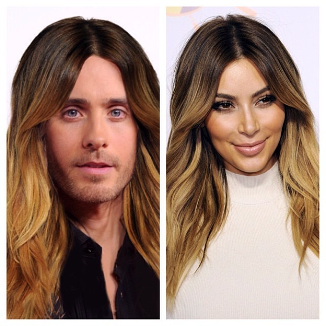 Jared Leto e Kim Kardashian (Foto: Reprodução/Instagram)