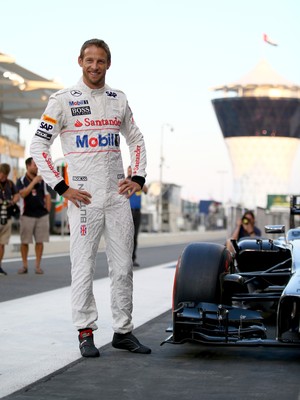 Jenson Button no circuito de Yas Marina, palco do GP de Abu Dhabi (Foto: Getty Images)