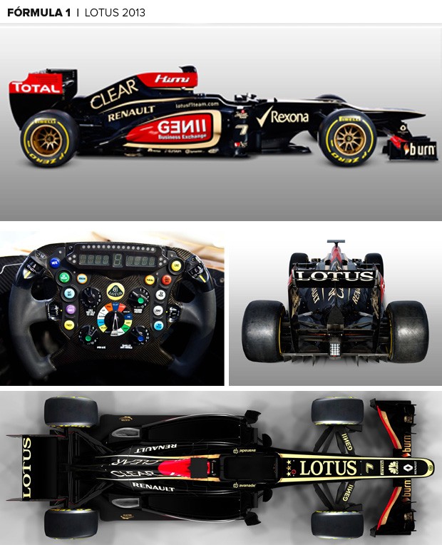 lotus 2013 fórmula 1 mosaico (Foto: Divulgação)