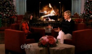Lea Michele e Ellen DeGeneres (Foto: Video/Reprodução)