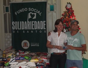 Robert e presidente do FSS, alimentos, em Santos (Foto: Tática Assessoria / Divulgação)