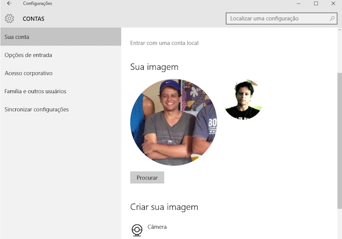Nova foto foi adicionada a conta do Windows 10 (Foto: Reprodução/Marvin Costa)