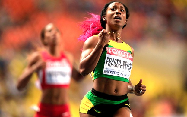Shelly Ann 100 m Mundial Moscou (Foto: Getty Images)