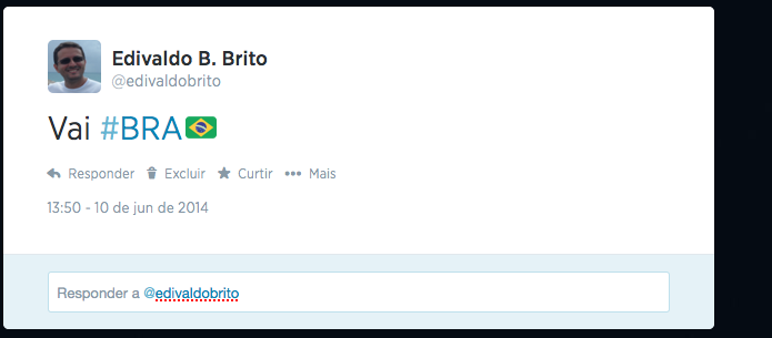 Usando hashflags no Twitter (Foto: Reprodução/Edivaldo Brito)