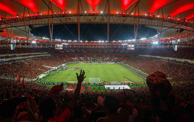 Mosaico torcida, Flamengo x Atlético-PR (Foto: Pedro Kirilos/Agência O Globo)