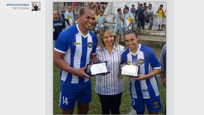 Aloísio Chulapa e Marta foram homenageados em Coruripe (Foto: Reprodução/Instagram)