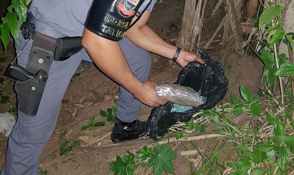 Drogas foram localizadas no Jardim Sumaré, em Presidente Prudente (Foto: Polícia Militar/Cedida)