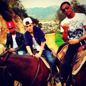 Justin Bieber e Lil Za (Foto: Instagram / Reprodução)