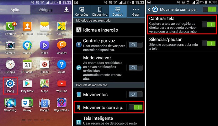 Acesse as configurações do Galaxy S3 para encontrar o ajuste de movimento (Foto: Reprodução/Isabela Giantomaso) Acesse as configurações do Galaxy S3 para encontrar o ajuste de movimento (Foto: Reprodução/Isabela Giantomaso)