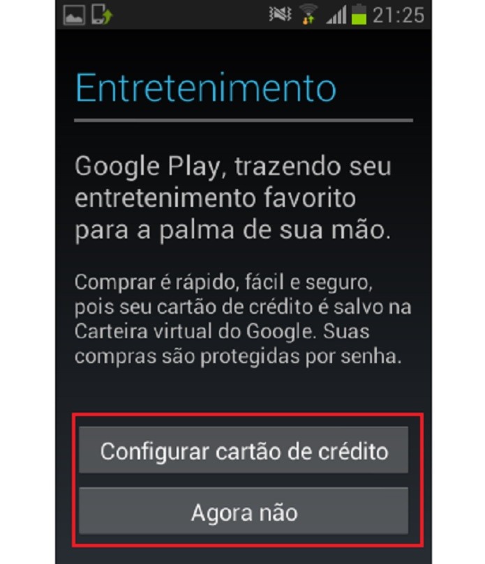 Se quiser, insira os dados de seu cartão de crédito (Reprodução/Taysa Coelho)