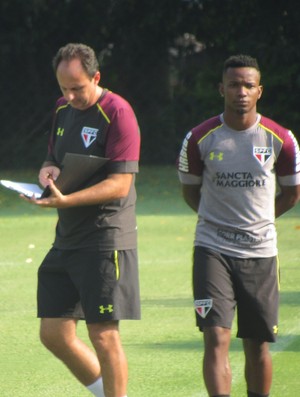Rogério Ceni Thiago Mendes treino São Paulo (Foto: Marcelo Hazan)