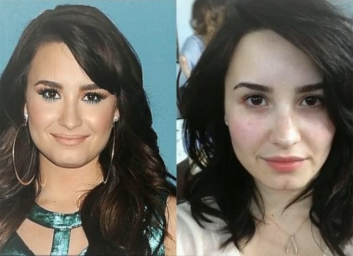 Antes e depois de Demi Lovato (Foto: Vídeo Show / TV Globo)