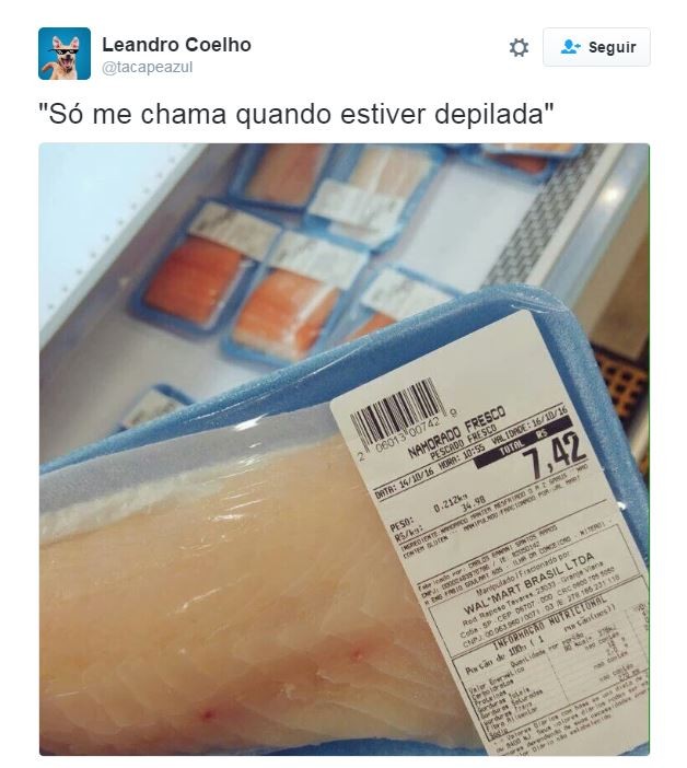  Até embalagem de peixe vira meme no Twitter! (Foto: Twitter / Reprodução)