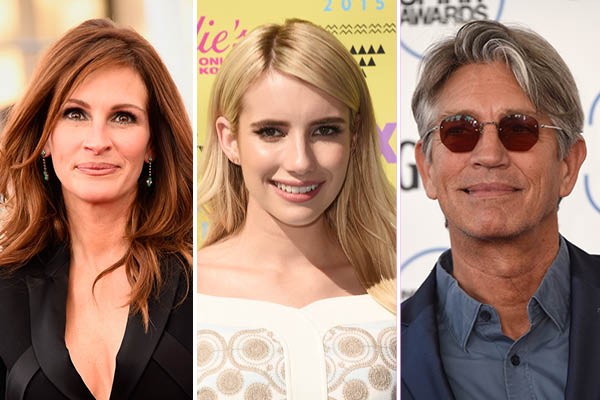 Julia, Emma e Eric Roberts (Foto: Getty Images)