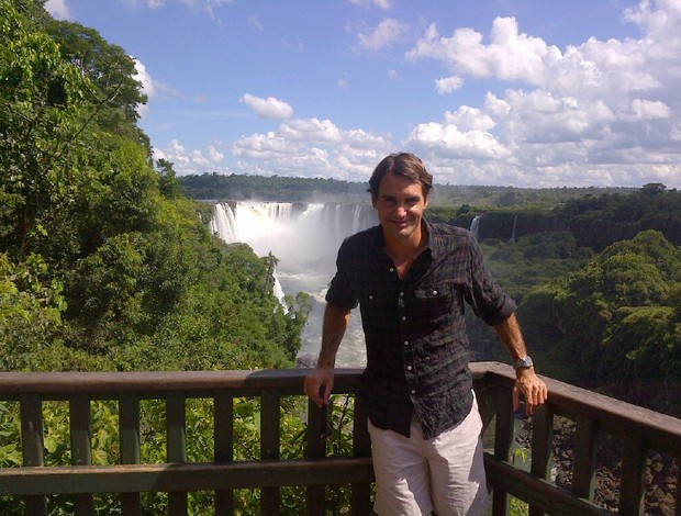 Federer nas Cataratas do Iguaçu tênis (Foto: Reprodução/Facebook) Federer nas Cataratas do Iguaçu tênis (Foto: Reprodução/Facebook)