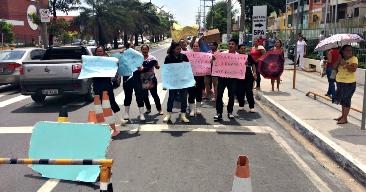 G1 Terceirizados De Hospital Em Manaus Fazem Protesto E Fecham Trecho De Via Notícias Em 