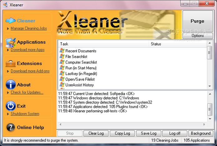 Interface do Xleaner (Foto: Divulgação)
