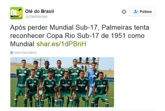 Palmeiras Perde O Mundial Sub-17, E Rivais Comemoram Nas Redes Sociais ...