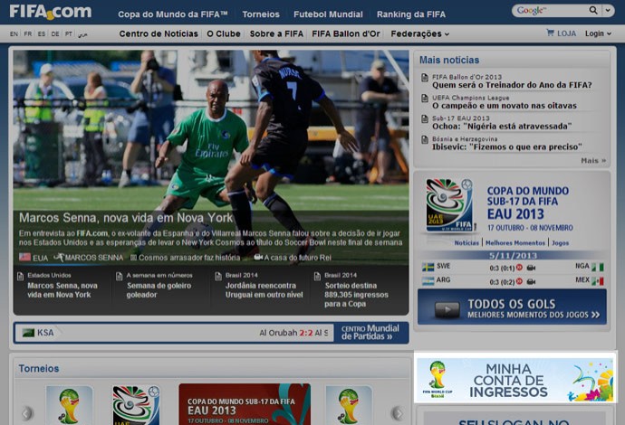 reprodução site fifa ingressos copa do mundo (Foto: FIFA)